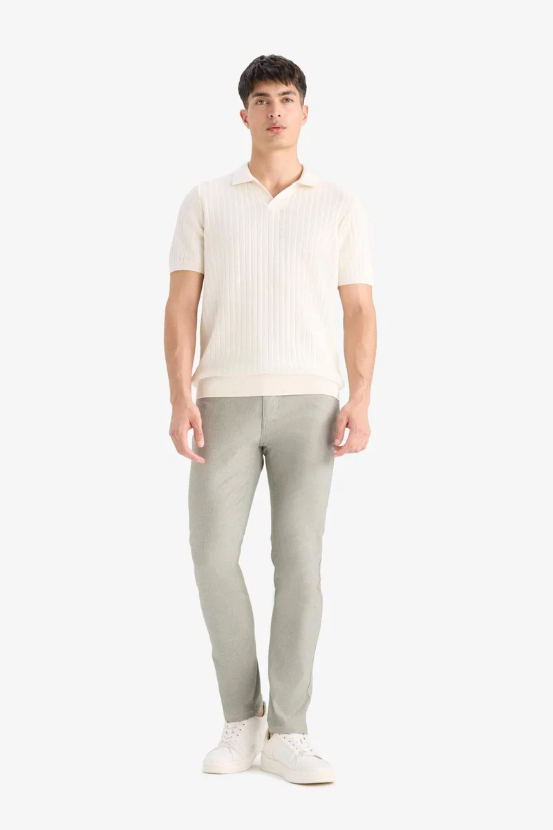 DeFacto Slim Fit Pocketed Skinny Leg Summer Chino Pants