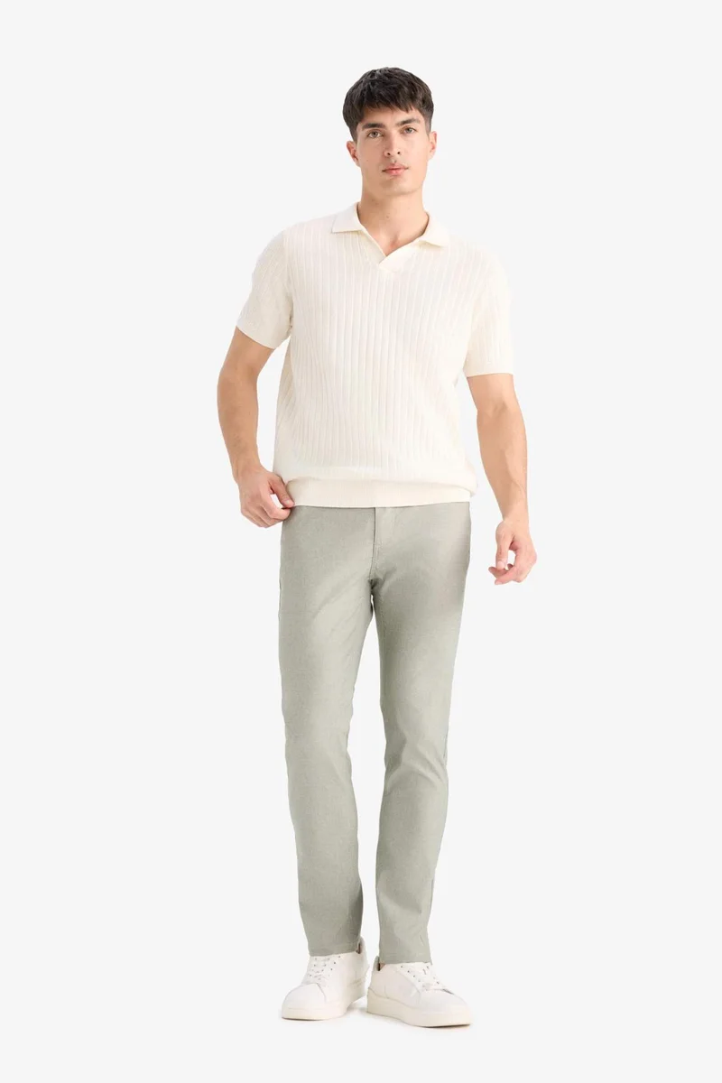 DeFacto Slim Fit Pocketed Skinny Leg Summer Chino Pants