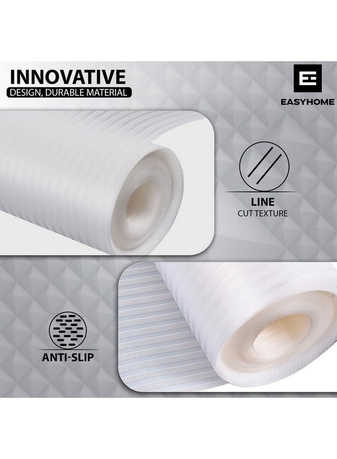 Easy Home EASYHOME Multipurpose 60cm x 10m Waterproof EVA Lines Anti Slip Mat for Kitchen, Bathroom Cabinet Kitchen Drawer Shelf Liner Sheets Roll, Non-Slip Fridge Mat, Table Mat (60cm x 10 Metres Roll, Clear) - Image 2