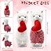 Motionchic 4 Pcs Valentines Day Love Stuffed Plush Gift Cute Alpaca Stuffed Plush Animal Love Toys with Holding Heart Sweet Romantic Valentines Hugging Gift for Couples Wife Husband - Image 4