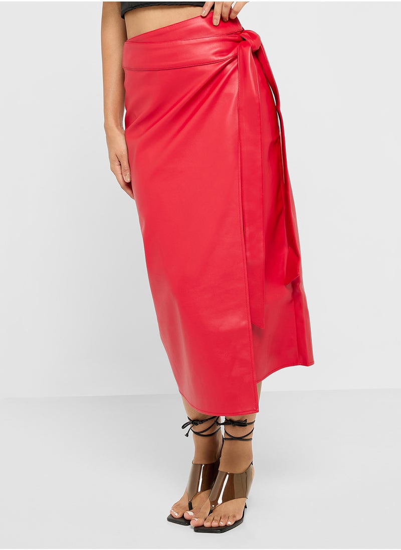 Never fully Dressed Pu High Waist Skirt  - Image 2
