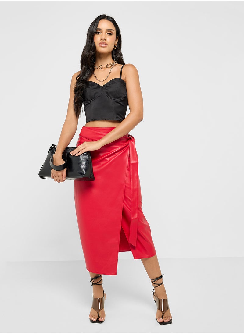 Never fully Dressed Pu High Waist Skirt  - Image 1
