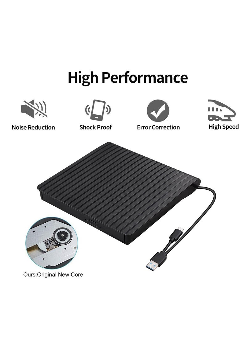 استمتع بحياتي يوفر نقل بيانات عالي السرعة عبر منفذ USB 3.0 وType-C (سرعة أكبر بكثير من منفذ USB2.0) مع تحمل قوي للأعطال ومتوافق مع الإصدارات السابقة من USB 2.0 وUSB 1.0 أسود  - Image 3