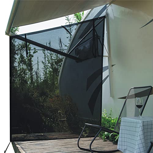 Dulepax RV Awning Side Shade 9X7 Second Generation RV Awning Side Shade Screen Significantly Improves Shadew and PrivacyUniversal RV Awning Shade Screen with Complete Kits - Image 1