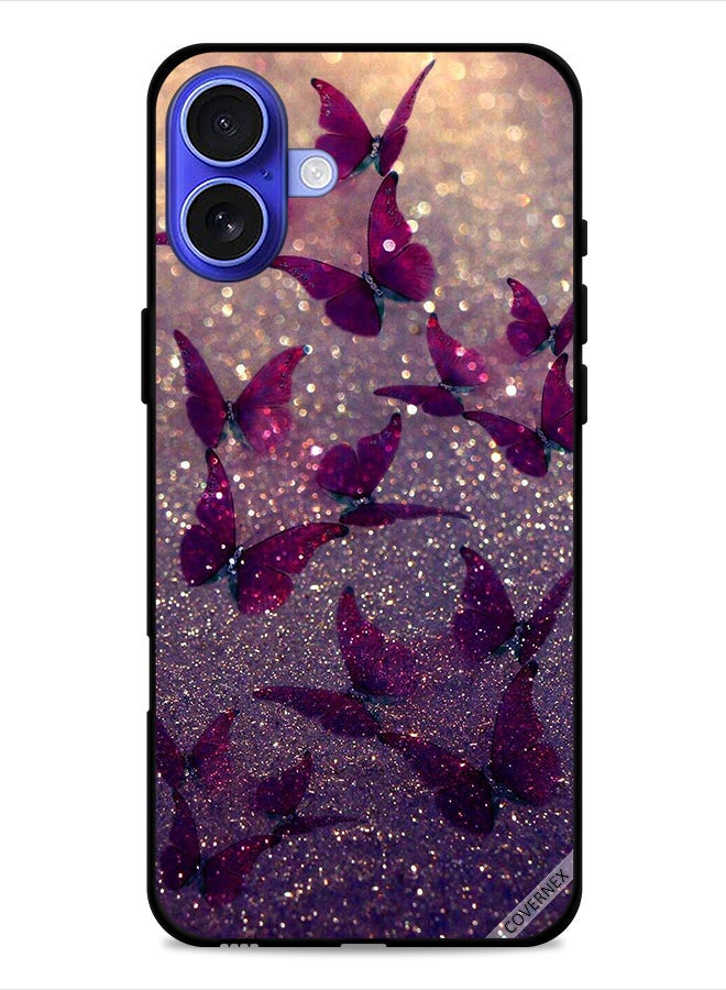 Covernex Apple iPhone 16 Protective Case Cover Glitter Butterflies - Image 1