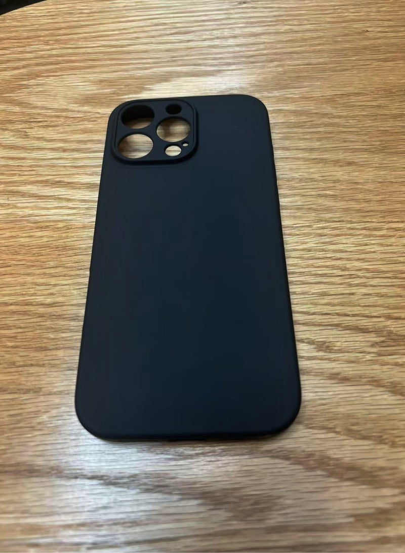 Heyla IPhone 15 Pro， 6.1-inch Soft Silicone Case phone case, luxurious shell coating, silky soft touch, full body protection phone case, shockproof shell, ultra-fine fiber lining (black) - Image 2