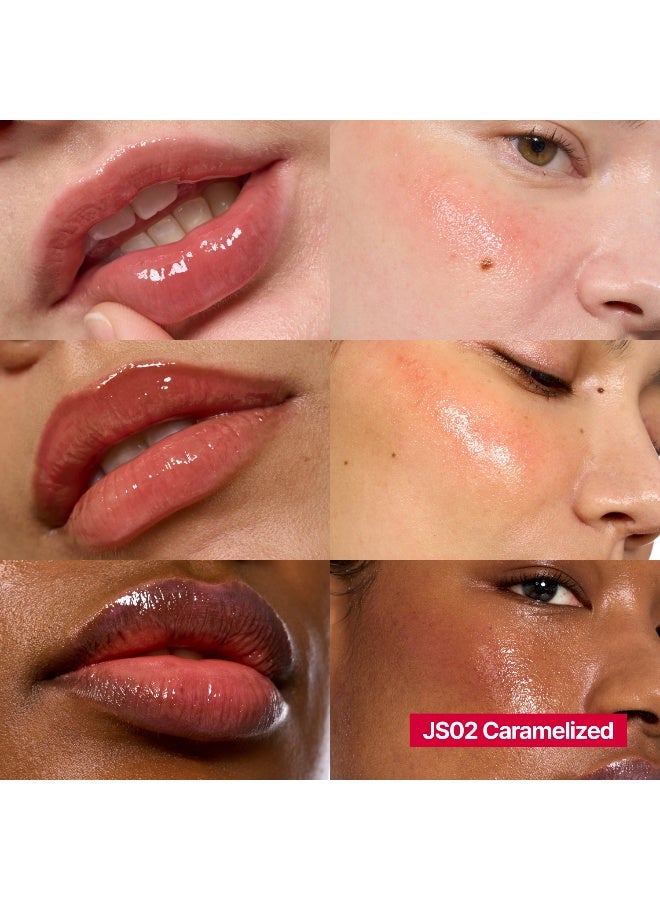 fwee وعاء جيلي لامع للشفاه والخدود بنكهة الكراميل - Image 2