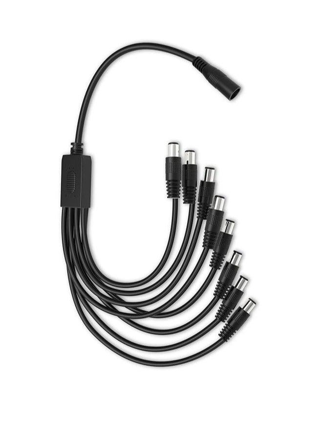 12V 5A Power Supply Adapter with 8-Way DC Splitter Cable – AC 100-240V Input – UK Plug – for CCTV Security Cameras & DVRs