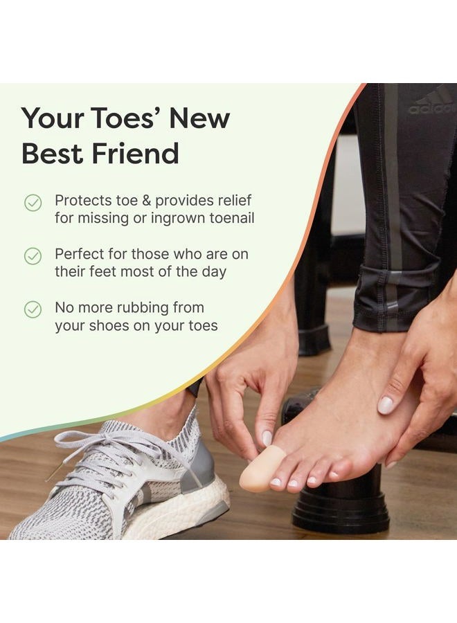 6-Pack Gel Toe Cap and Protector - Cushions & Protects for Ingrown Toenails, Corns, Blisters, Hammer Toes - Image 4