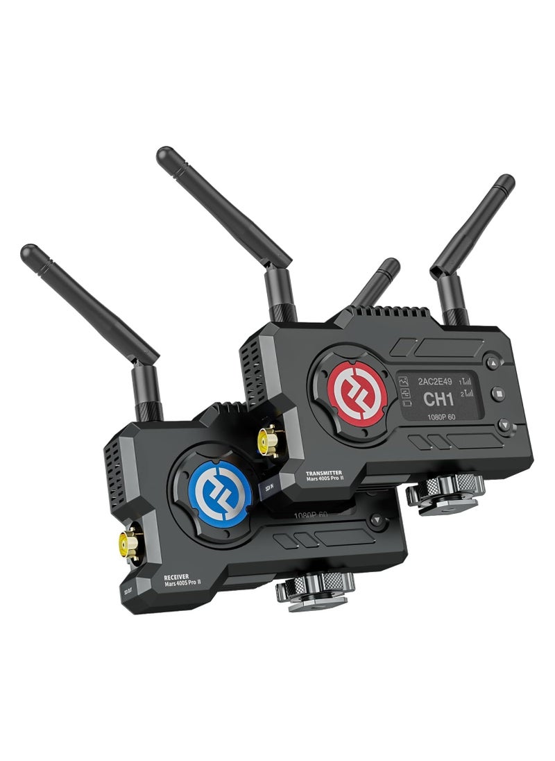 Hollyland Hollyland Mars 400S PRO II Wireless SDI HDMI Video Transmitter and Receiver, 0.07s Latency 450ft Range, 4 APP Monitoring, 1080p 12Mbps 5G Transmission System for Live Streaming Videography Filmmaking  - Image 1