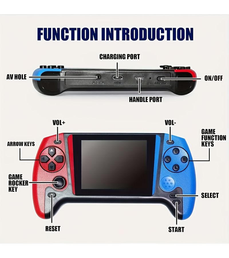 Blue Retro 3.5 Inch Handheld Game Console Single Double Mini Classic Christmas Gift - Image 5