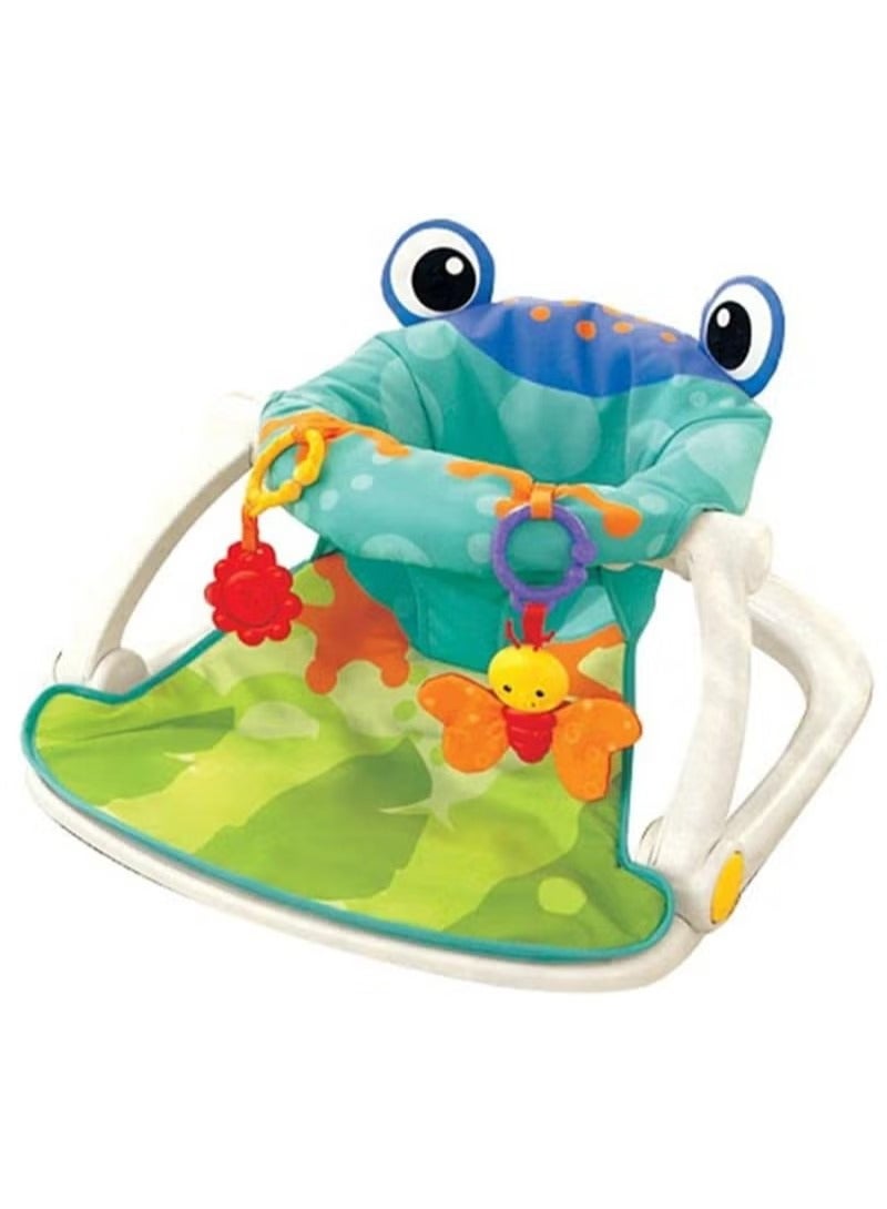 LO.BABY.VE Portable Baby Chair Sit-Me-Up Floor Seat with Developmental Toys , Froggy Seat Pad - Image 1