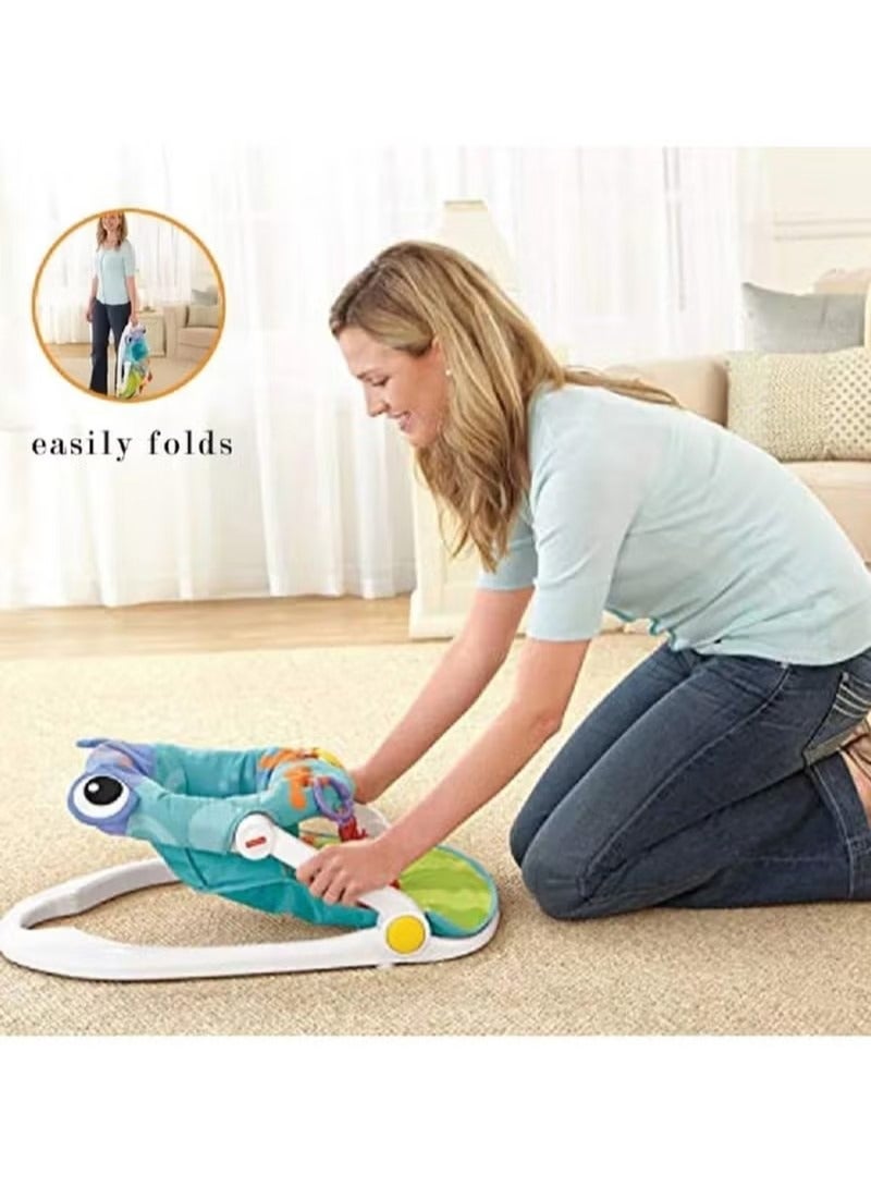 LO.BABY.VE Portable Baby Chair Sit-Me-Up Floor Seat with Developmental Toys , Froggy Seat Pad - Image 4