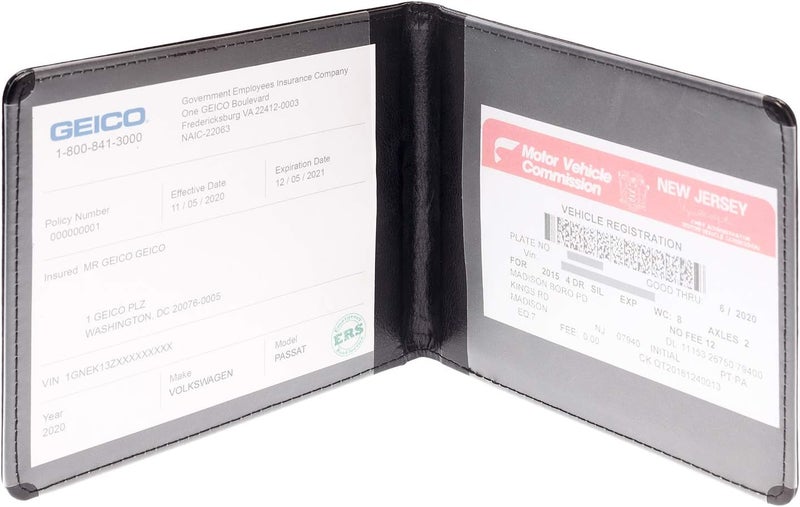 CANOPUS Car Registration & Insurance Holder with Magnetic Closure, Vehicle Document Organizer, Auto Glove Box Wallet, Includes 2 EZ Pass Strip Sets – Truck - Image 5