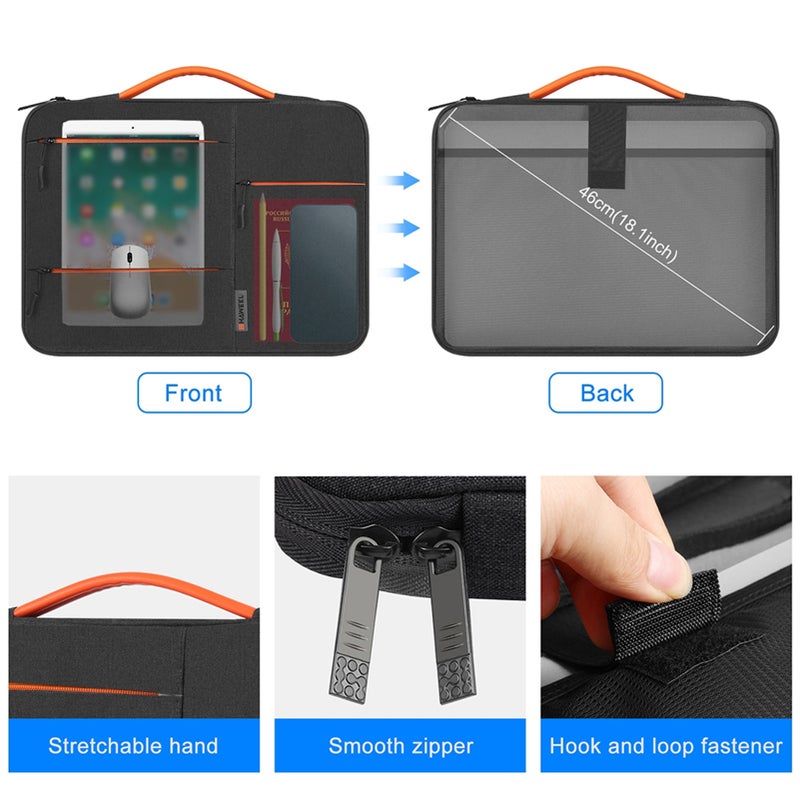 Laptop Bag All Round Laptop Sleeve, Four-layer Protection Design Waterproof function, Multifunctional Storage Space, Compatible with MacBook Air/Pro, For 13/14/15 inch Notebook, Surface laptop, Dell - Image 4