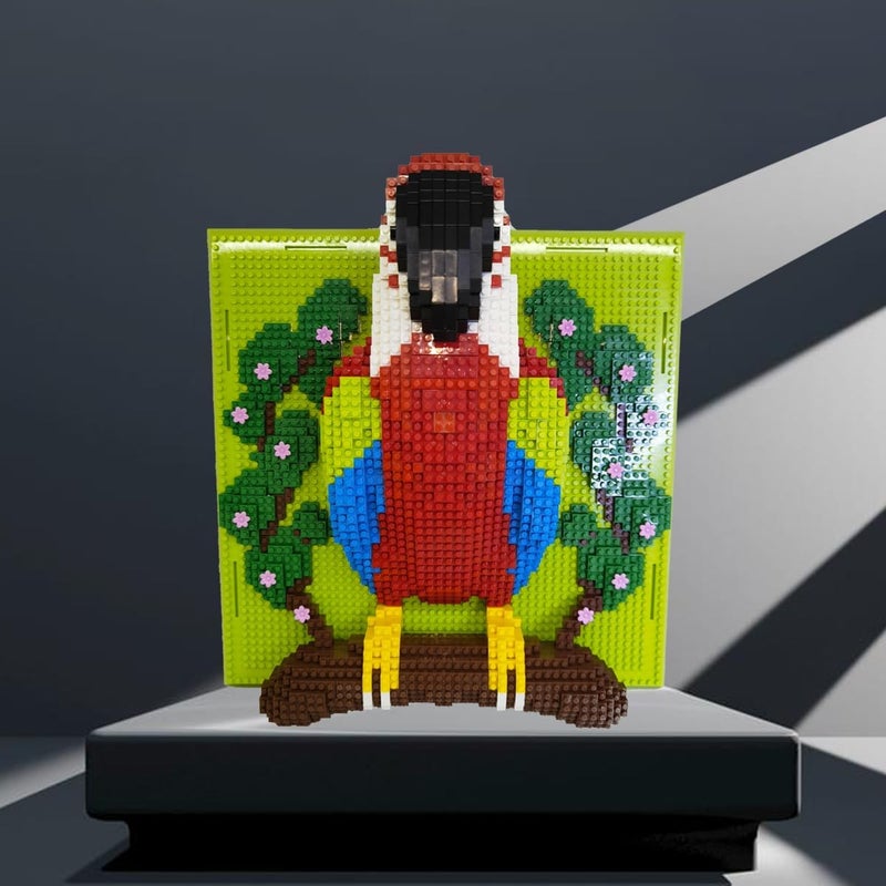 BDYDT Wall Art Parrot Building Blocks Set; A Wall Decor Set for Adults Who Love Creative Hobbies(2008 Pieces) Toys Gifts for Kid and Adult - Image 2