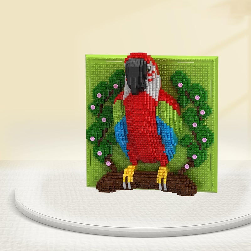 BDYDT Wall Art Parrot Building Blocks Set; A Wall Decor Set for Adults Who Love Creative Hobbies(2008 Pieces) Toys Gifts for Kid and Adult - Image 3