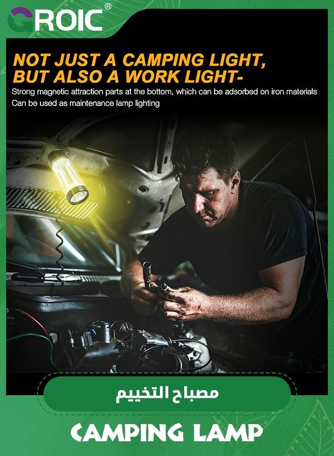 GROIC Multifunctional Camping Lamp, with Flashlight, Night Light, 360° Tent High Lumens, 10 Hours Battery Life, for Hiking, Camping, Fishing, Cycling - Image 5