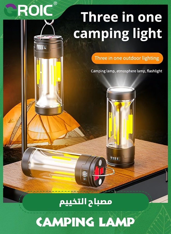 GROIC Multifunctional Camping Lamp, with Flashlight, Night Light, 360° Tent High Lumens, 10 Hours Battery Life, for Hiking, Camping, Fishing, Cycling - Image 2