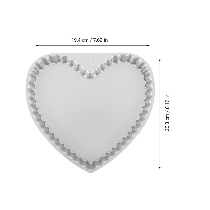 8 Inch Heart Shaped Baking Pan Removable Base Aluminum Alloy Nonstick Cake Mold - Image 3