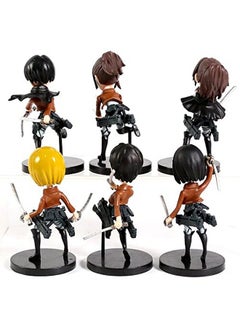 Trunkin Trunkin | Attack On Titanss AOT Action Figure (SetB) 9 Cms PVC Figure | Eren Jager Mikasa Levi Ackerman Armin Arlert Hanji Zoe Sasha Braus PVC Figures | Toys Anime Figurines 6Pcs  - Image 2