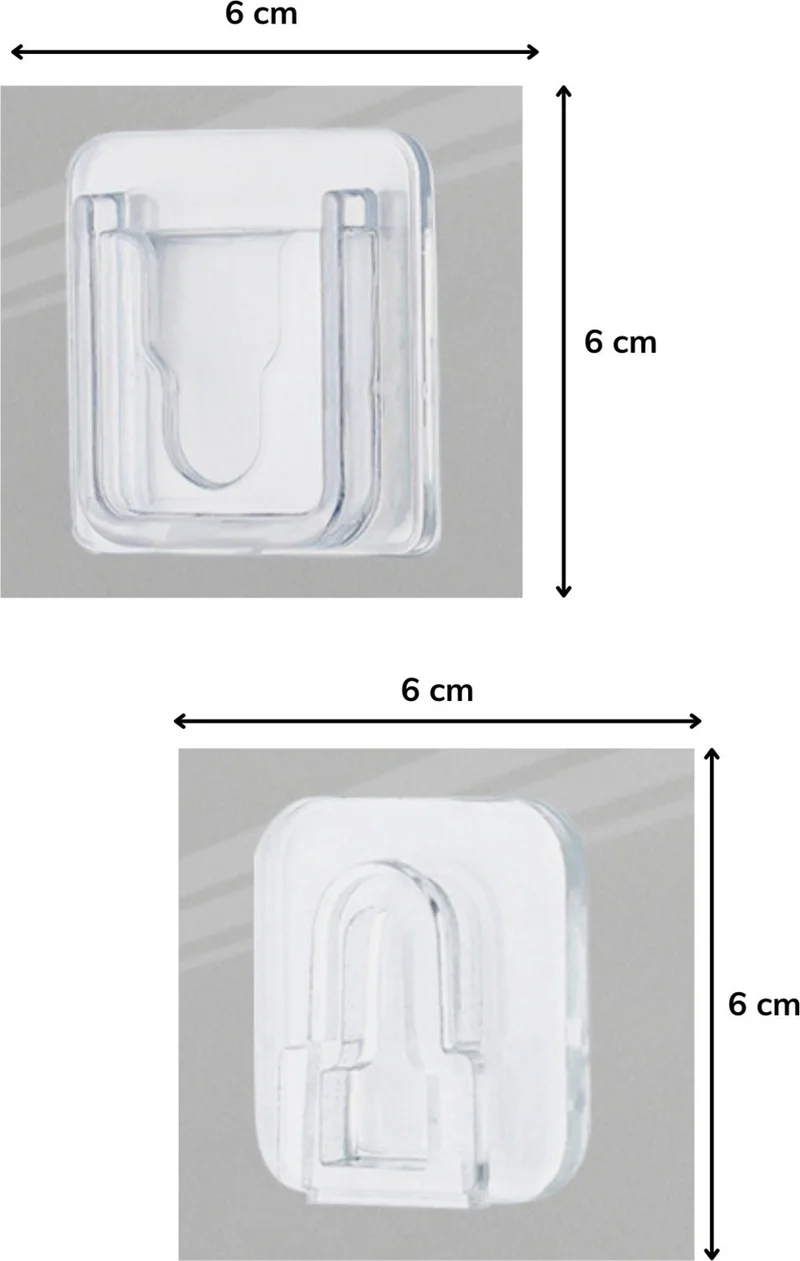 5DM Item Fixing Hanger 10 Pairs of Transparent Double Sided Adhesive Snap Clips