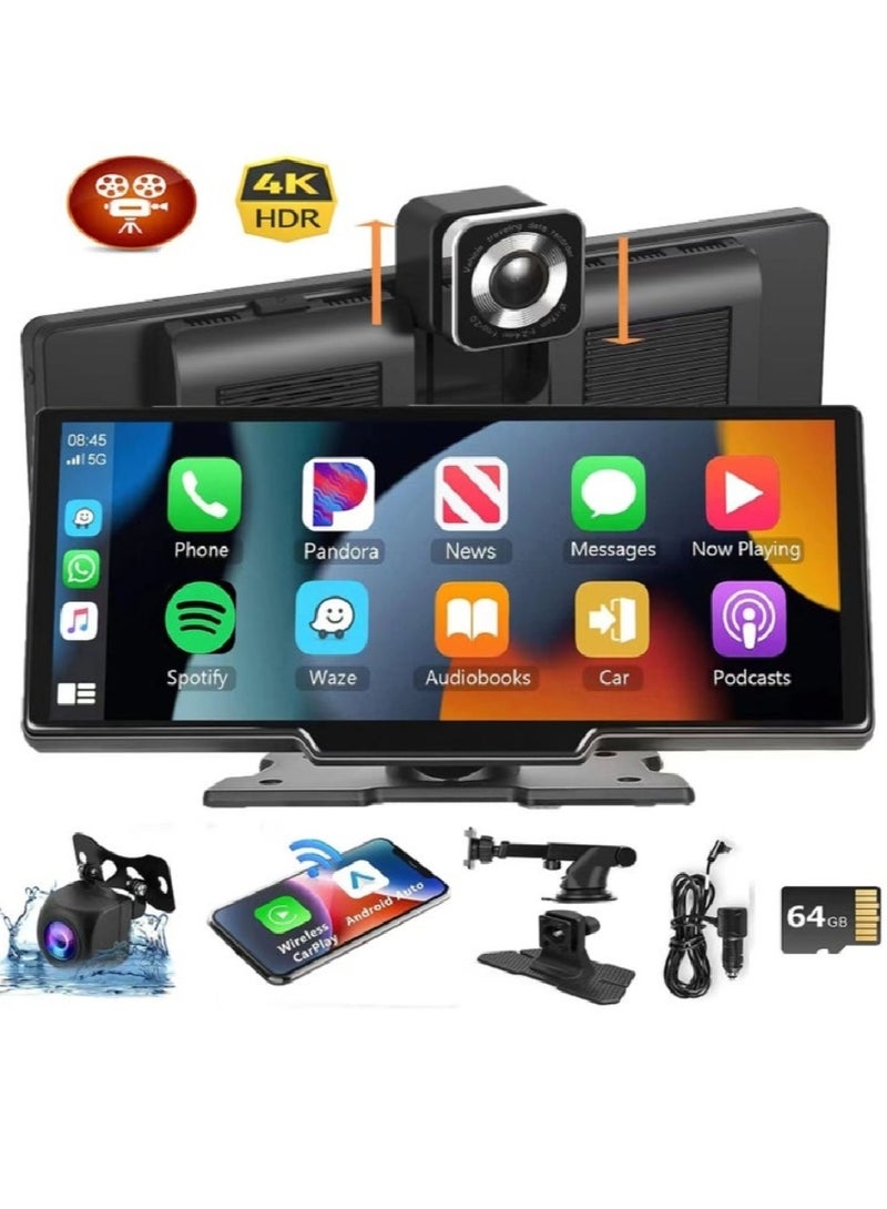 Generic Wireless Apple CarPlay Android Auto Car Stereo, Portable 10.26 Inch Car Touch Screen  - Image 1