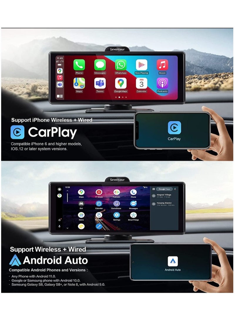 Generic Wireless Apple CarPlay Android Auto Car Stereo, Portable 10.26 Inch Car Touch Screen  - Image 2