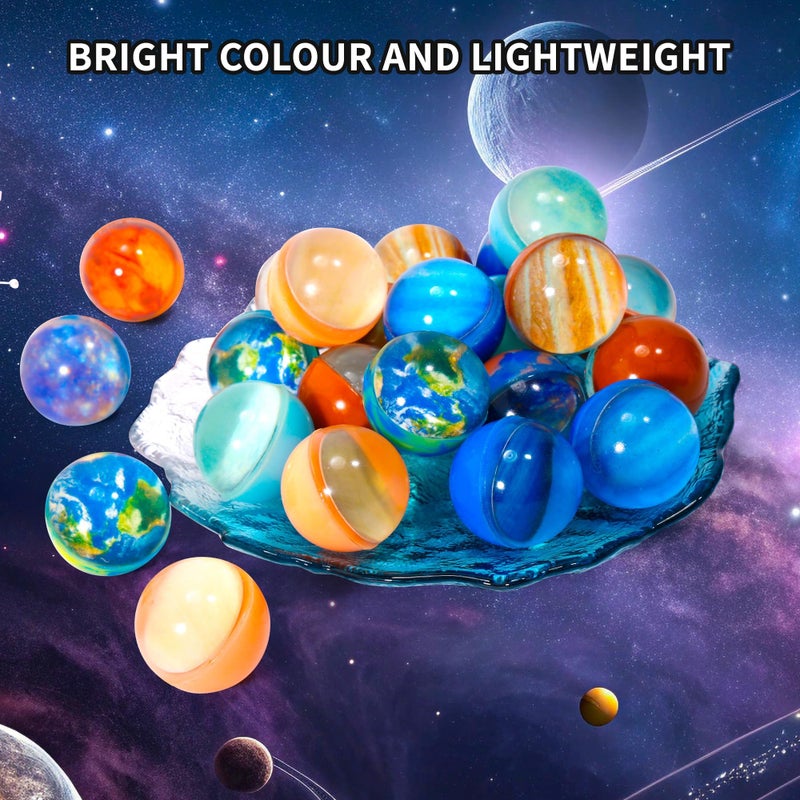 Pllieay 24PCS Space Solar System Eight Planets Themed Bouncy Balls for Kids Party Favors, Gift Bag Filling, 32mm - Image 5