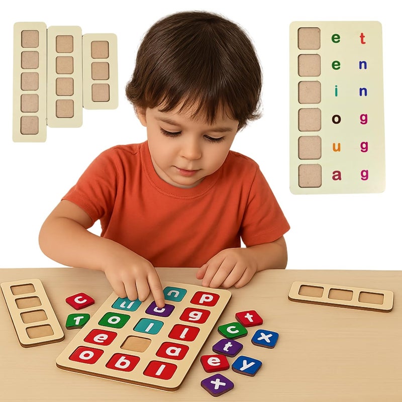Sakuya Hands-On Phonics Kit for Kids | Games for Kids | Letter and Spelling Game | Durable Letter Tiles | Early Development Game, and Engaging Cognitive Development Activities - Image 2