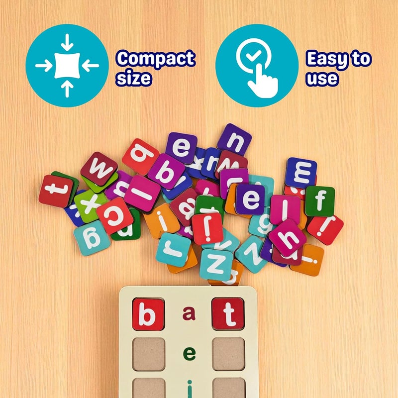 Sakuya Hands-On Phonics Kit for Kids | Games for Kids | Letter and Spelling Game | Durable Letter Tiles | Early Development Game, and Engaging Cognitive Development Activities - Image 4