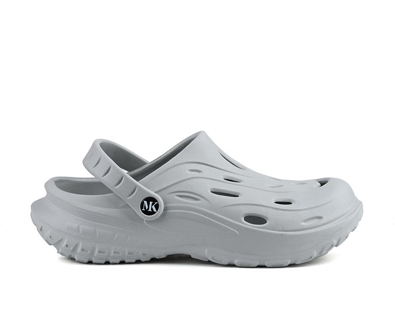 MONKS & KNIGHTS Lightweight Grey Clogs for Men | Flexible All Day Clogs | MK-CLG-002 | UK-6 - Image 4