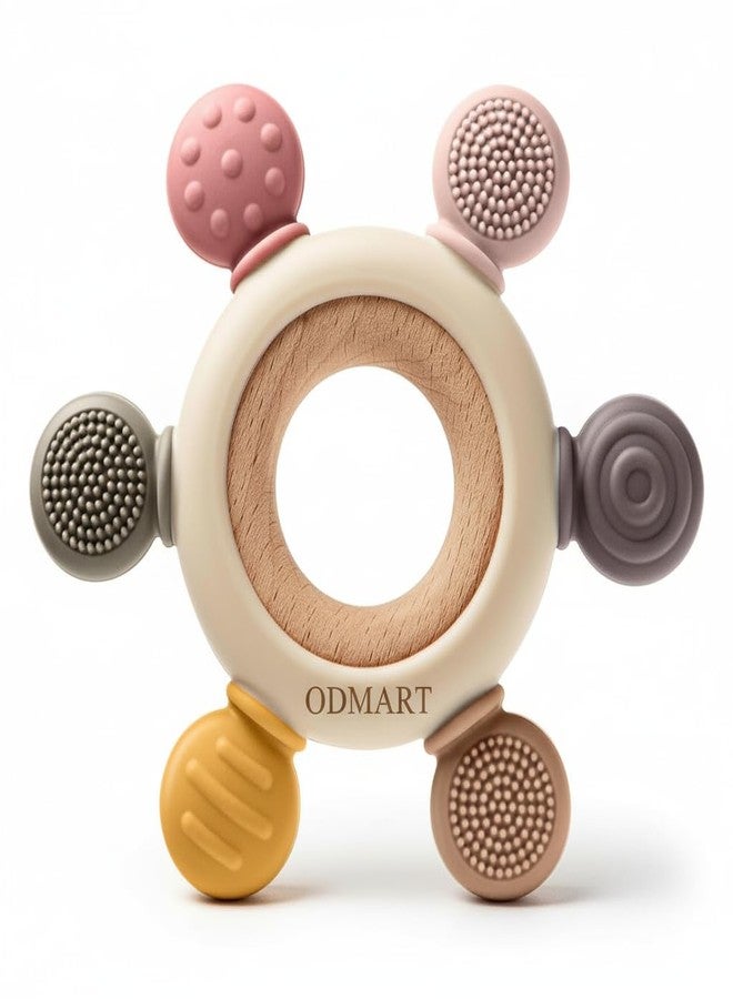 ODMART Baby Teether for 0-24 Months | BPA Free Silicone Sensory Teething Toy for Newborns, Infants & Toddlers | Safe Chew Gift for 1-2 Year Old Boys & Girls (Multicolor) - Image 3