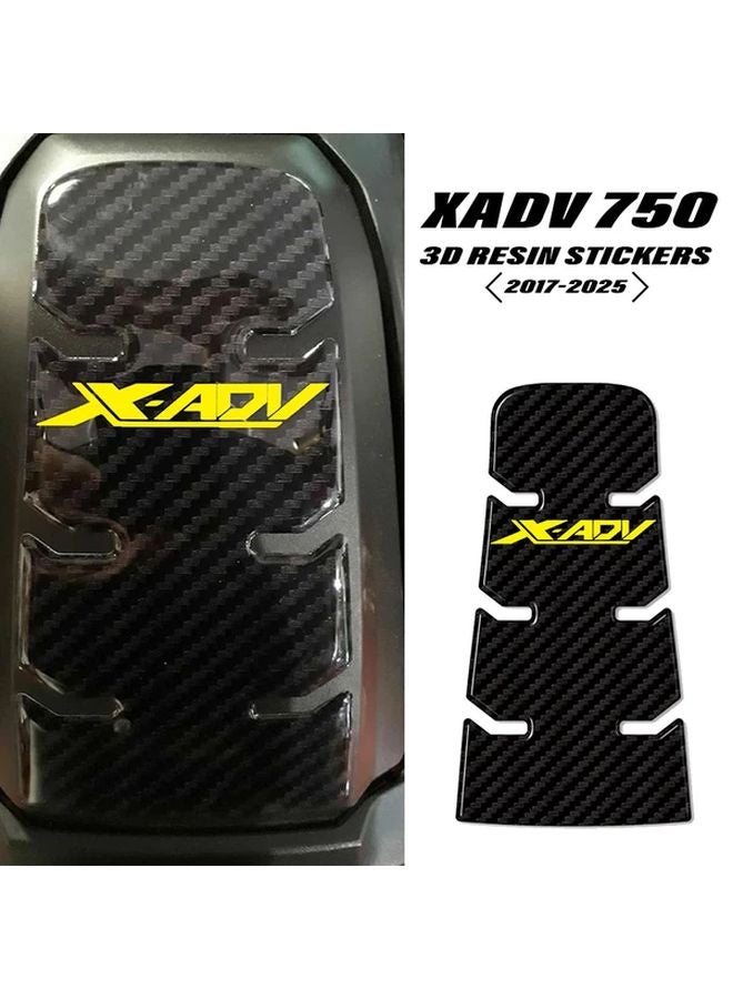 White 3D Tank Door Sticker For Honda X ADV 750 2017 2025 Carbon Fiber PVC Protector - Image 1