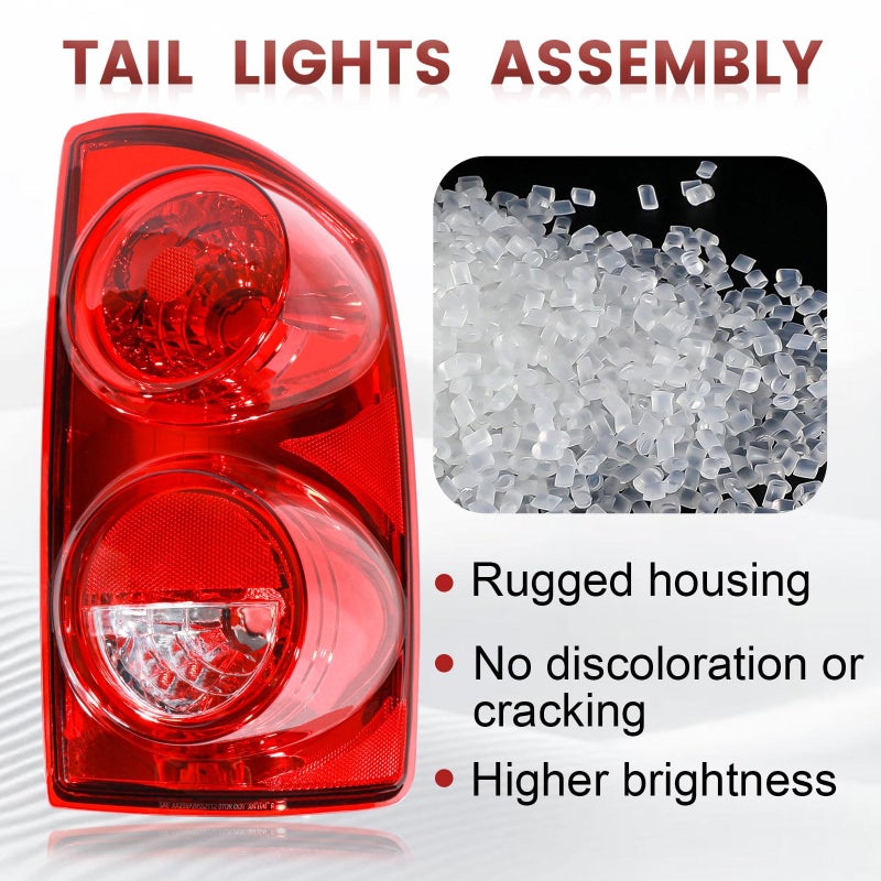 CONLLCON Tail Lights Assembly Compatible with 2007 2008 Dodge Ram 1500 2500 3500, Rear Light Taillights Replacement # 55277303AC 55277302AC - Image 5