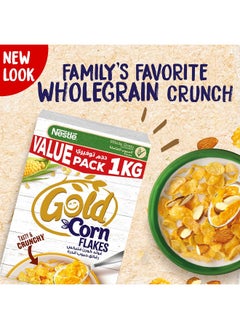 Nestle Nestlé Gold Cornflakes Cereal 1kg, White  - Image 2