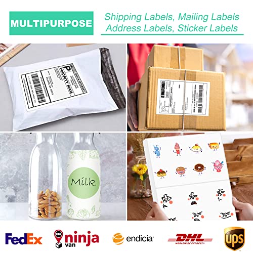PAPRMA Half Sheet 8.5x5.5inch Shipping Mailing Label 200 Counts, 2 Labels Per Sheet 8.5 x 11 for Laser & Inkjet Printer, Permanent Adhesive Label Square Corner (100 Sheets) - Image 5