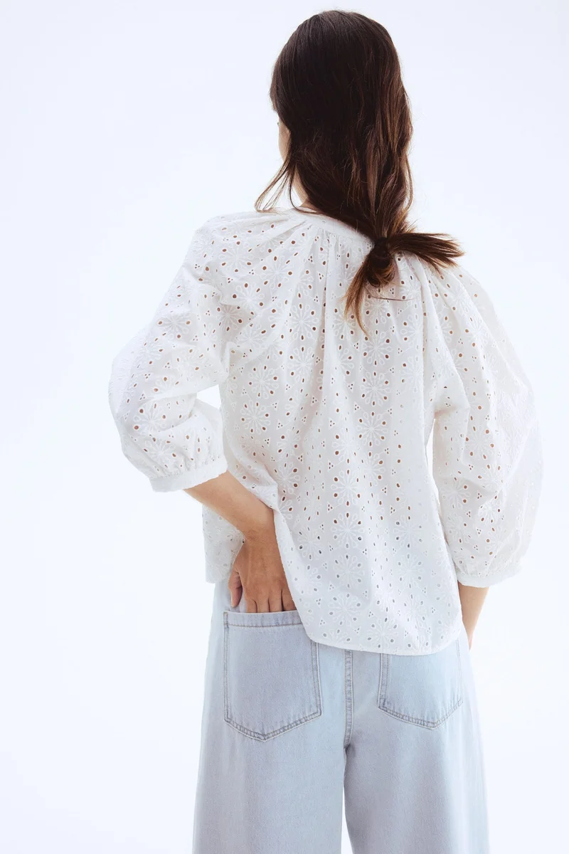 H&M  Broderie anglaise blouse for Women | Best Price UAE