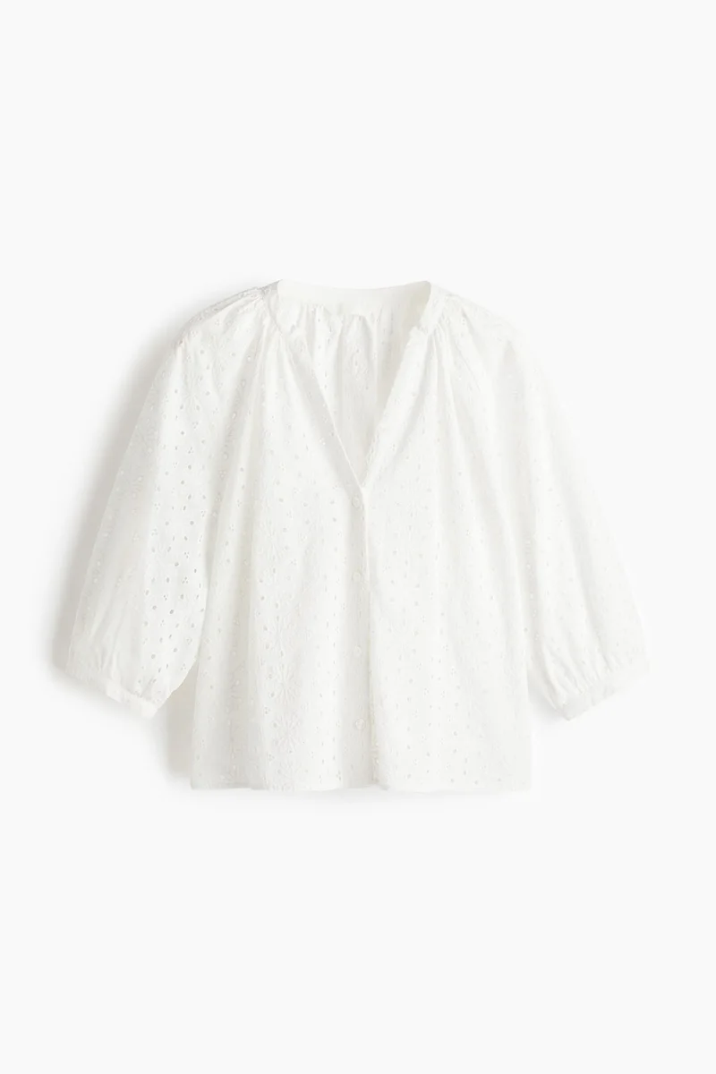 H&M  Broderie anglaise blouse for Women | Best Price UAE