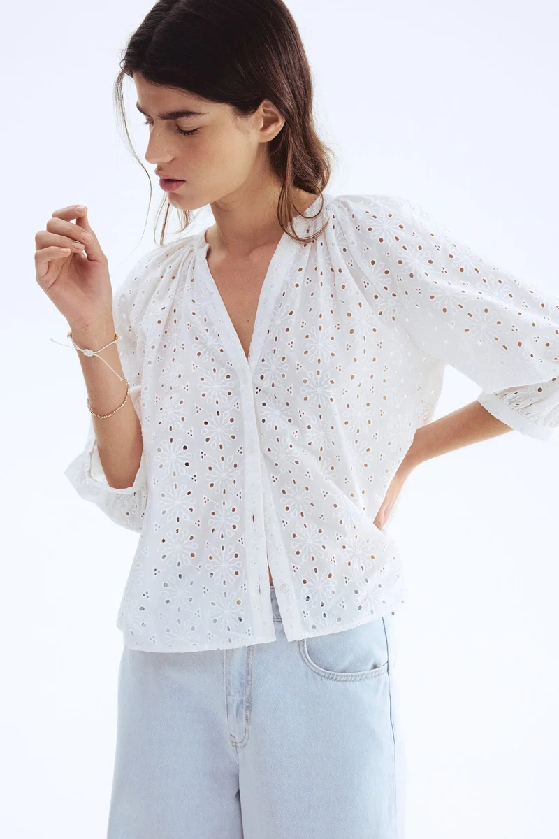 H&M Broderie anglaise blouse