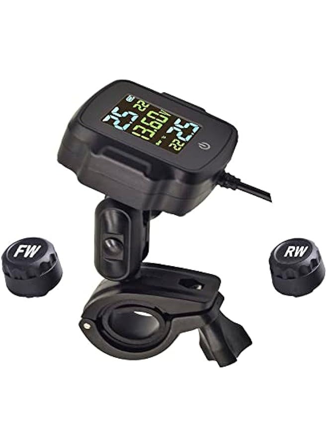 Tire Pressure Detector Motorcycle Tire Pressure Monitor Monitoring System with 2 Waterproof External Sensors Support USB Output - Image 5