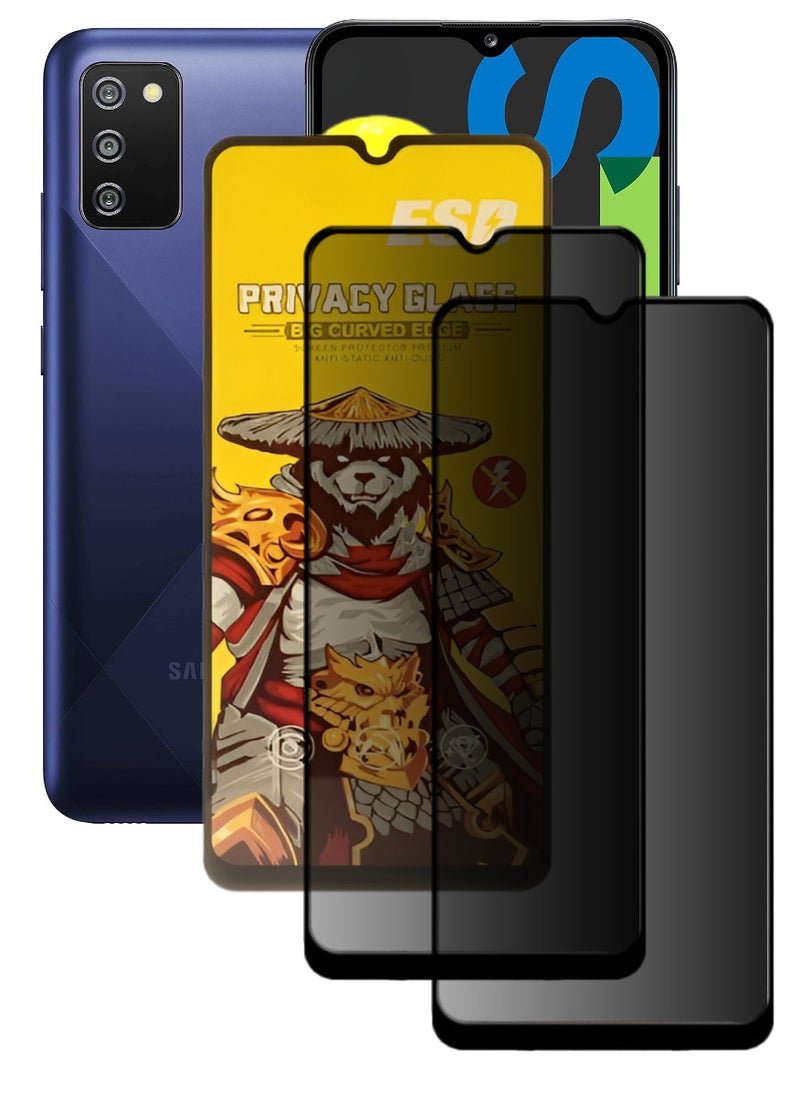 ESD 2 Pieces Tempered Dustproof Privacy Glass Screen Protector Compatible For Samsung Galaxy F02s - Image 1