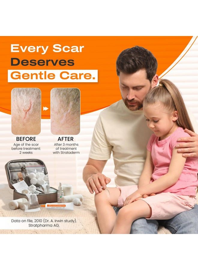 strataderm Professional Scar Therapy Gel | Old and New Scars from General Surgery, Trauma, Wounds, Burns, Bites, Acne & Skin Disease | Reduces Redness, Discoloration, Discomfort & Itch | 20g (0.7oz) - Image 4