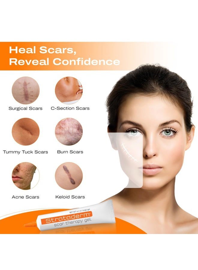 strataderm Professional Scar Therapy Gel | Old and New Scars from General Surgery, Trauma, Wounds, Burns, Bites, Acne & Skin Disease | Reduces Redness, Discoloration, Discomfort & Itch | 20g (0.7oz) - Image 2