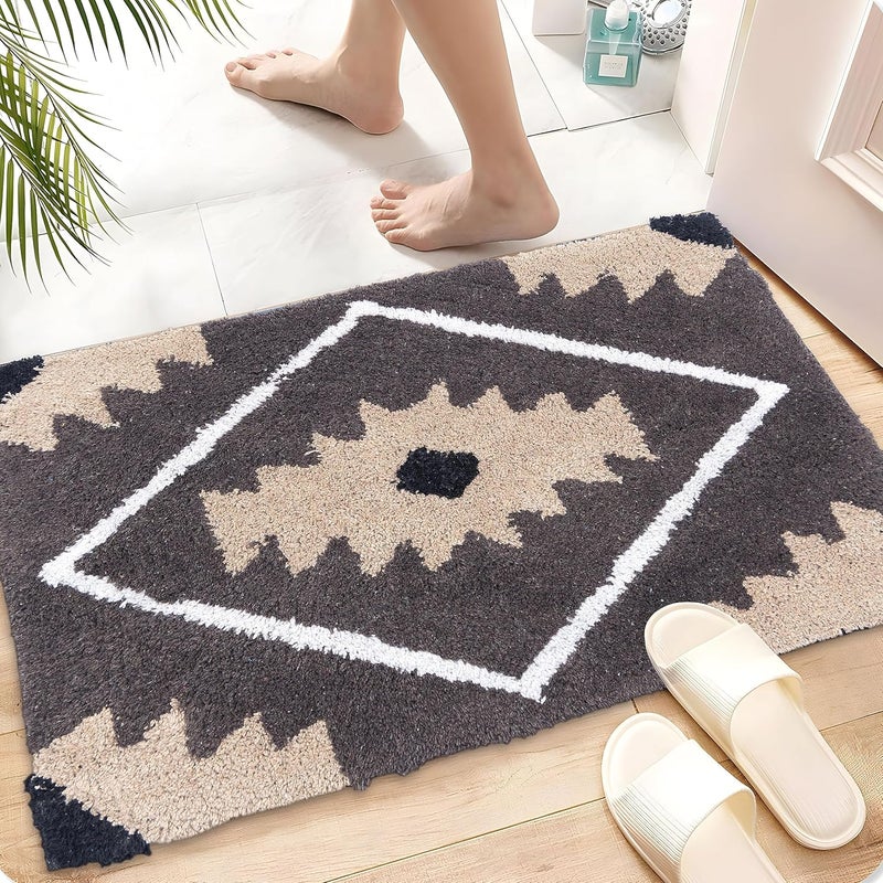 AAZEEM Absorbent Rectangular Door Mat for Indoor Entrance 16x24 Inch Non Slip Mat for Front Door Entryway,Soft Cotton Home. Hotel Balcony Floor Carpet,Doormat for Home,Doormat,Floor Mats,Beige - Image 1