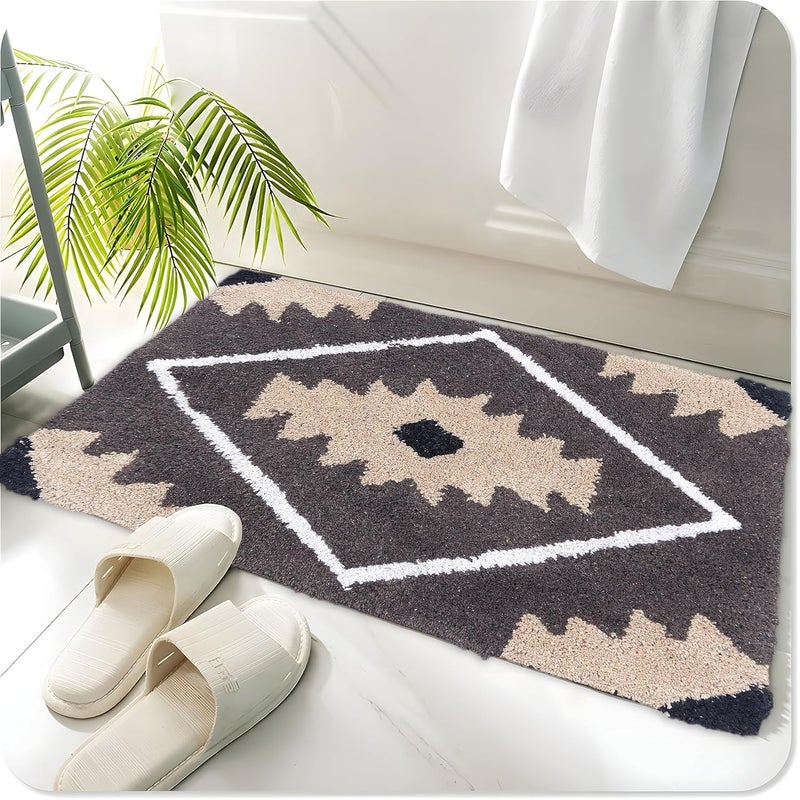 AAZEEM Absorbent Rectangular Door Mat for Indoor Entrance 16x24 Inch Non Slip Mat for Front Door Entryway,Soft Cotton Home. Hotel Balcony Floor Carpet,Doormat for Home,Doormat,Floor Mats,Beige - Image 2
