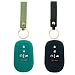 QKWL Key Fob Cover Car Keychain Key Fob Protector Compatible with Honda Civic Accord CRV HRV Pilot Sport Si EX EXL Touring 20222026 2 Pcs BlackGreen - Image 2