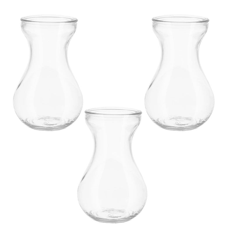 3 Pcs Mini Glass Flower Vases Small Clear Table Centerpiece For Home Wedding Decor - Image 2