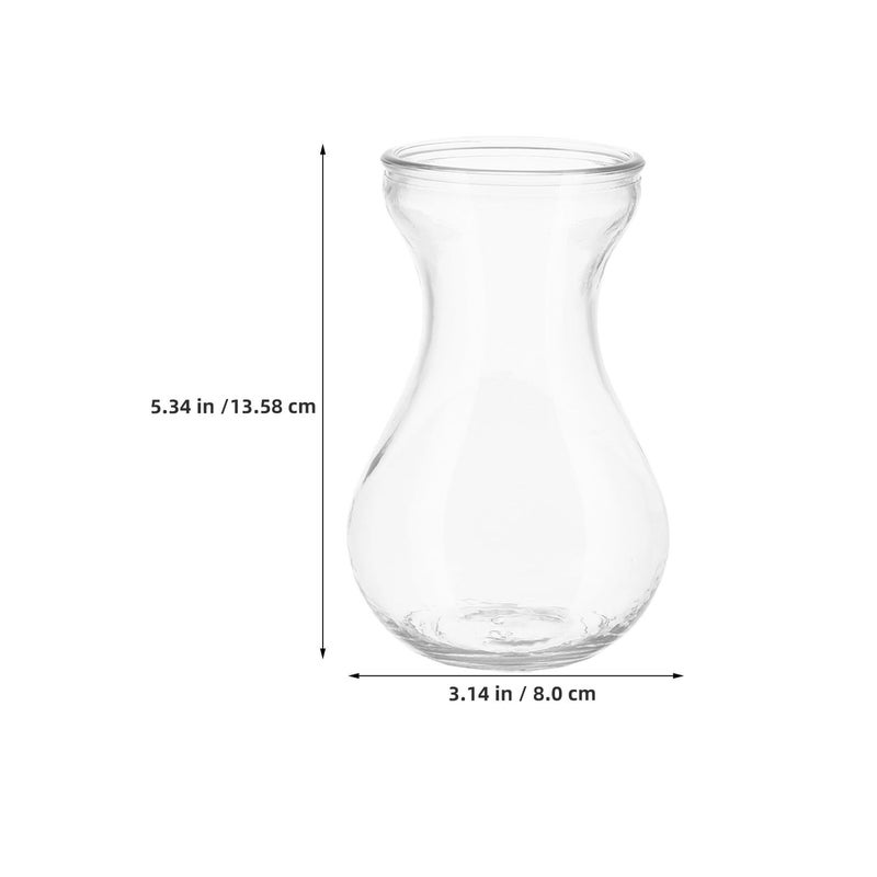 3 Pcs Mini Glass Flower Vases Small Clear Table Centerpiece For Home Wedding Decor - Image 3