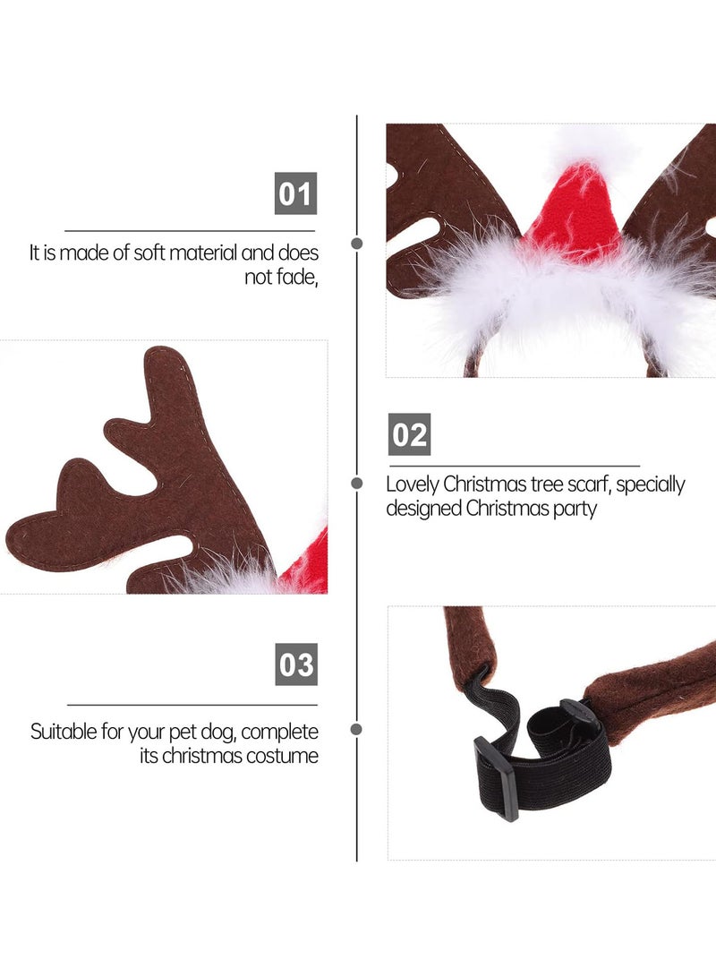 GGOOT 2pcs Christmas Reindeer Antlers Headband Pet Headband Pet Hat Pet Cosplay Costume Headwear Photo Props Cosplay Party Favors for Cat Dog - Image 4